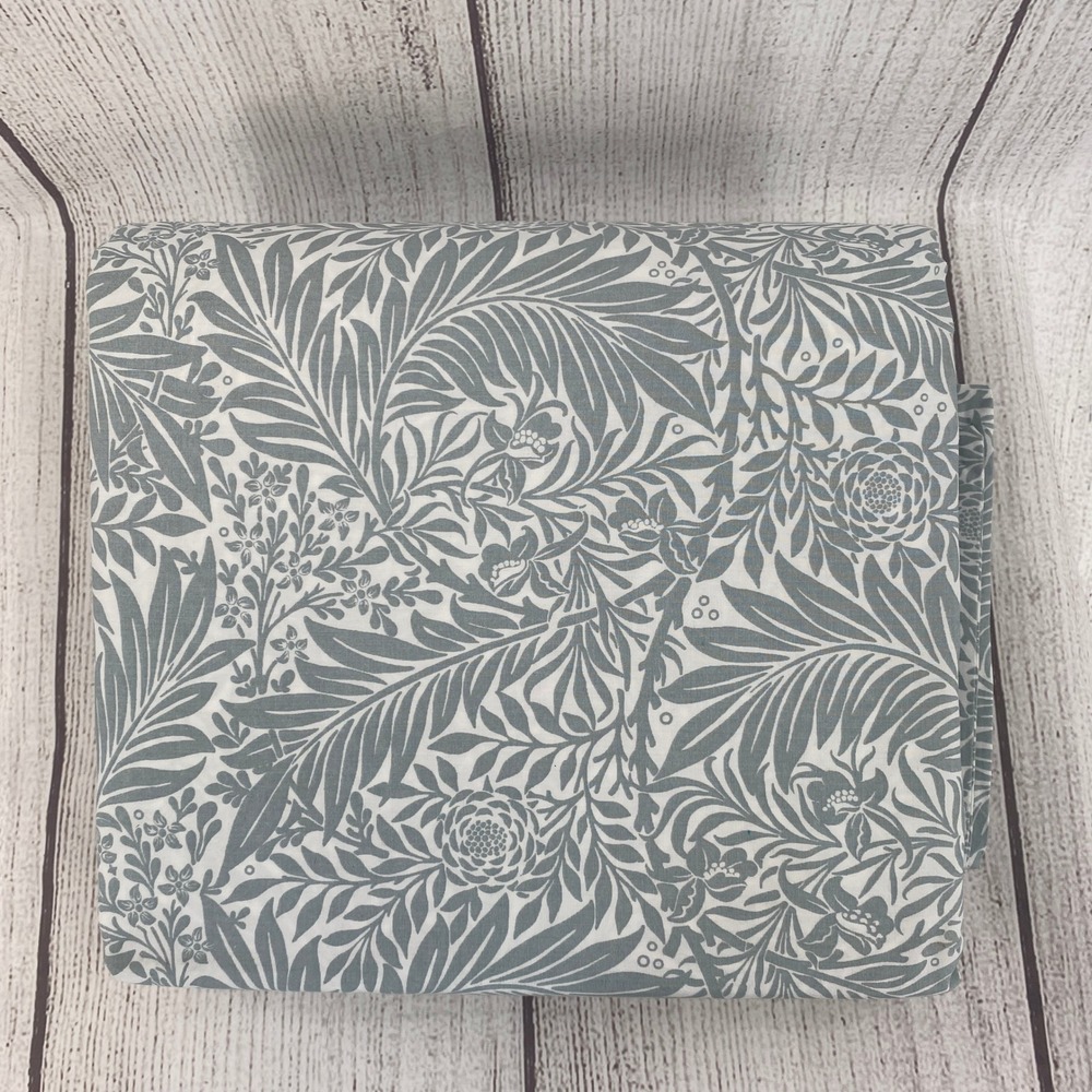 William Morris at Home Sheet Set Queen Larkspur Floral Chalk Blue 100% Cotton